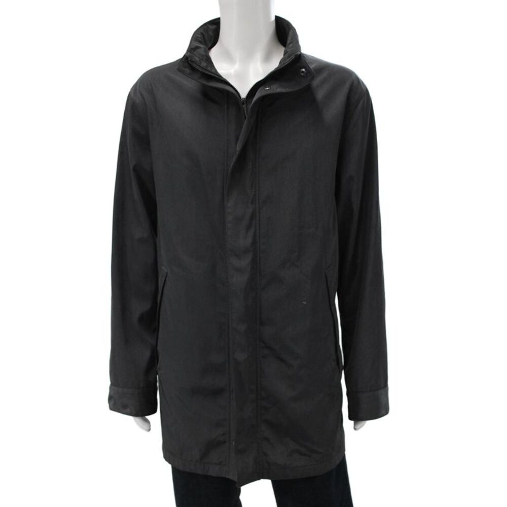 Armani Collezioni Mens Gray Rain Coat Polyester Size 46